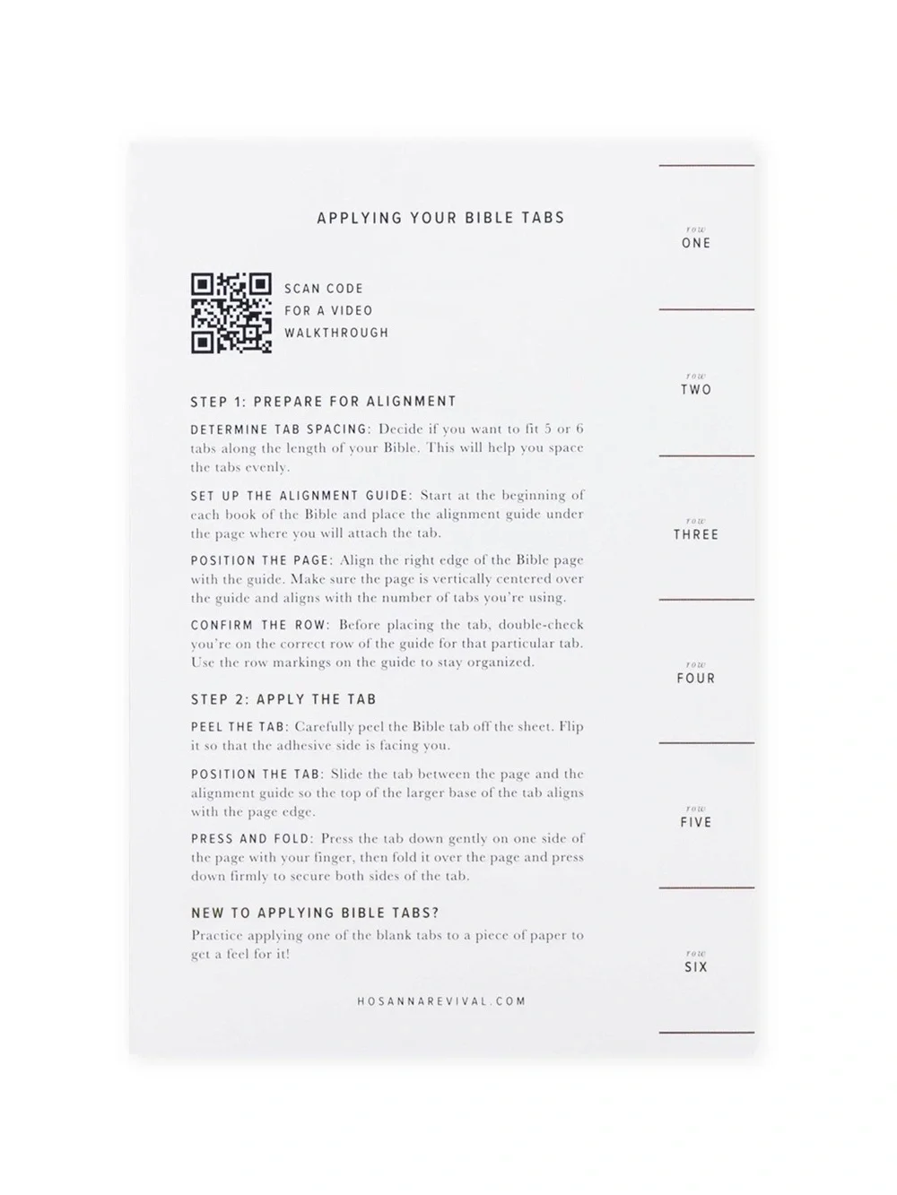 Hosanna Revival Gold Foiling Bible Tabs